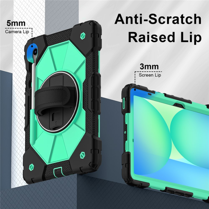 A-One Brand - Galaxy Tab S10 FE/S9 FE/S9 Skal Kickstand med Rem - Mintgrön