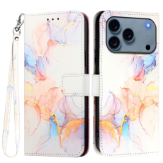 A-One Brand - iPhone 17 Pro Plånboksfodral Marble Pattern Med Rem LS004
