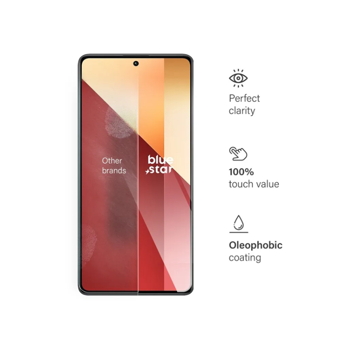 Blue Star - Xiaomi Redmi Note 13 Pro 4G/5G Härdat Glas Skärmskydd 9H