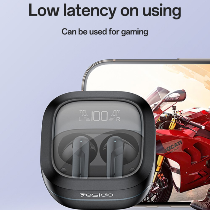 Yesido - YESIDO TWS Trådlösa Bluetooth-Hörlurar Semi In-ear TWS36 - Svart