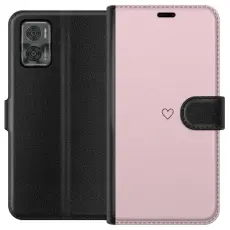 Gustaf - Pl&aring;nboksfodral till Motorola Moto E22i med Litet Hj&auml;rta