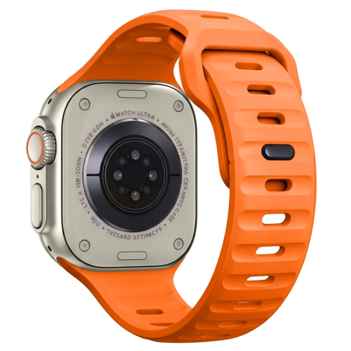 Tech-Protect - Tech-Protect Armband För Apple Watch (44/45/46/49mm) Silikon Line - Orange