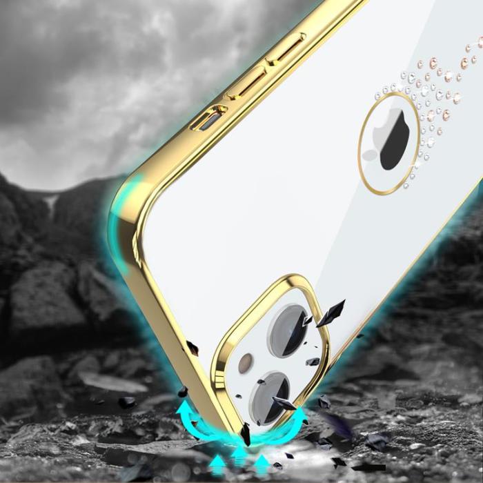 UTGATT5 - Kingxbar Teardrop Sky Series Skal iPhone 13 Pro - Guld