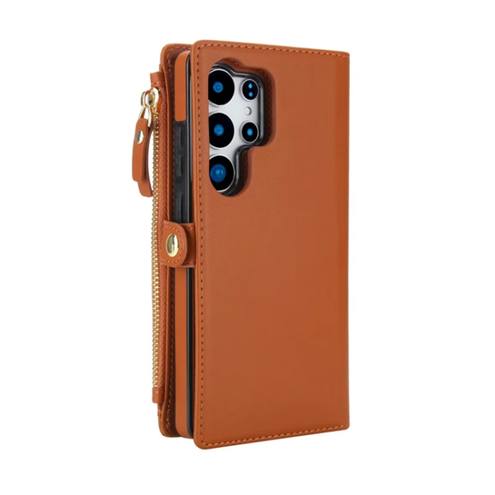 A-One Brand - Galaxy S25 Ultra Plånboksfodral MagSafe Detachable - Brun