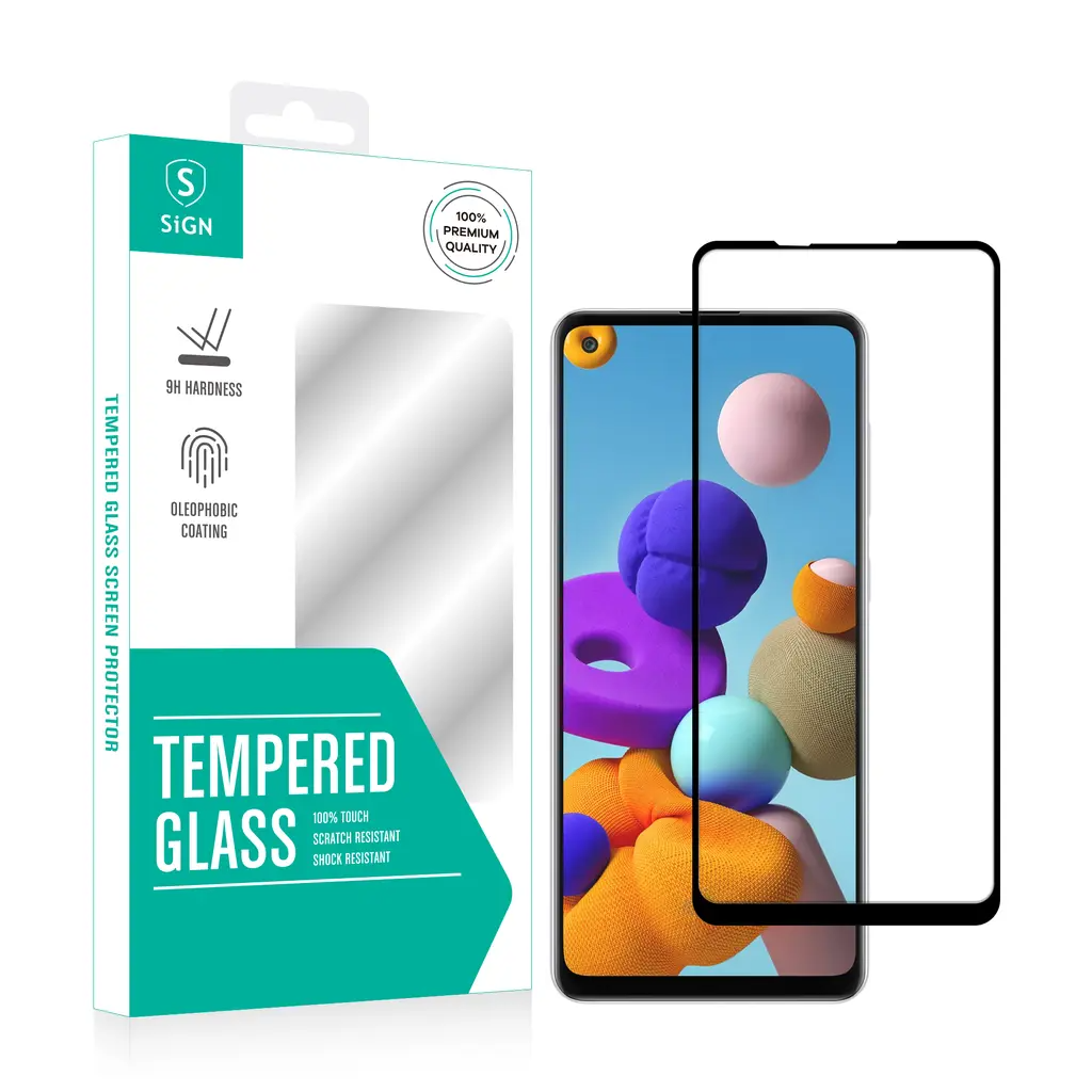 SiGN Galaxy A21s Härdat Glas Skärmskydd 2.5D | 5468 | AlltMobil