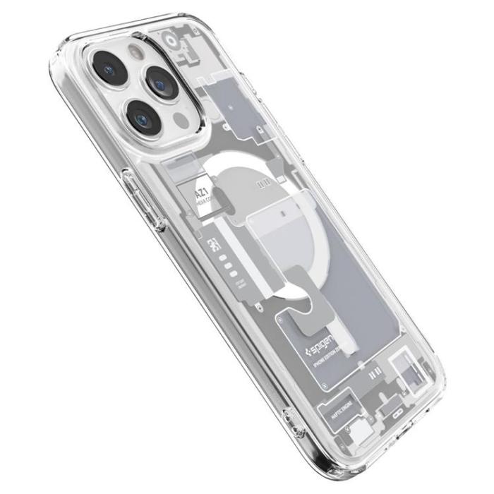 Spigen - Spigen iPhone 15 Pro Mobilskal Magsafe Hybrid - Zero One Vit