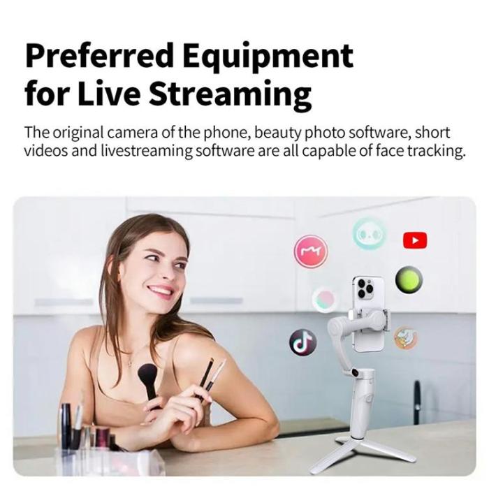 OEM - Vikbar Anti-Shake 3-Axlig Gimbal Stabilisator för Mobil med App M1