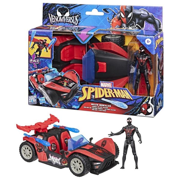 MARVEL - MARVEL Spider-Man 4 Inch Venomversus Miles Remix Blast Racer
