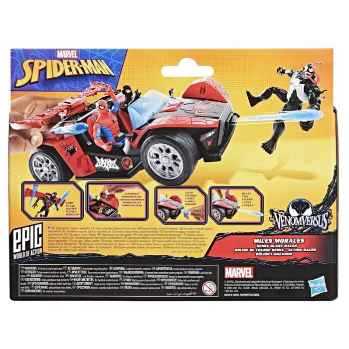 MARVEL - MARVEL Spider-Man 4 Inch Venomversus Miles Remix Blast Racer