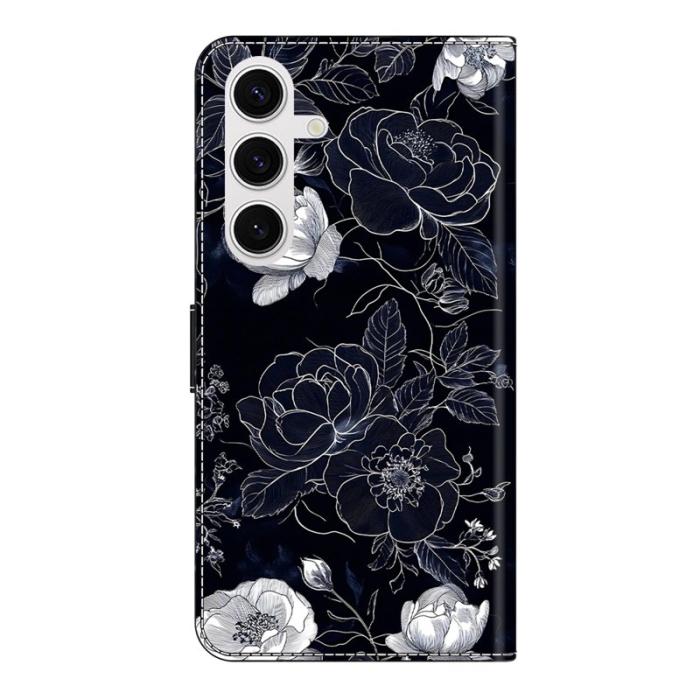 OEM - Plånboksfodral för Samsung Galaxy S26 Konstläder Ställ - Vintage Blommor