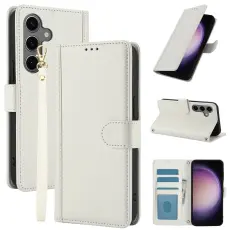 OEM - Pl&aring;nboksfodral f&ouml;r Samsung Galaxy S26 Konstl&auml;der St&auml;llfunktion - Vit