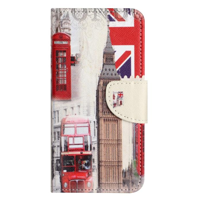 OEM - Mobilskal för Samsung Galaxy S26 Konstläder Mönster - London Big Ben - Svart