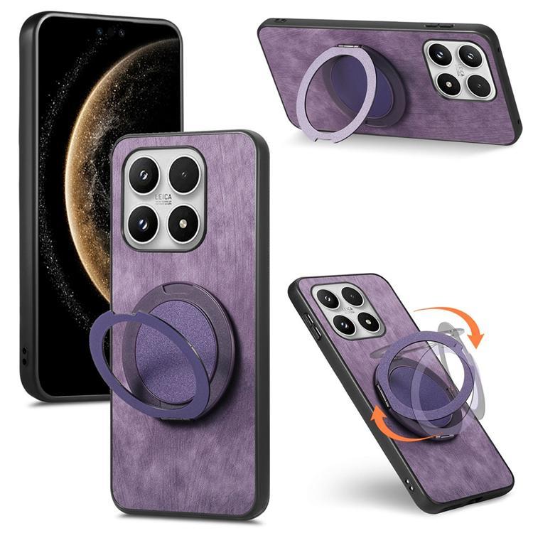Mobilskal för Xiaomi 17 Retro Läder Rotating Kickstand (Lila) | 2353 | AlltMobil