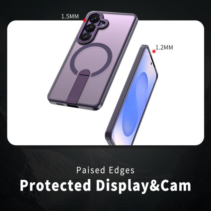OEM - Mobilskal för Samsung Galaxy S26 Plus Magnetiskt Kickstand TPU - Mörklila