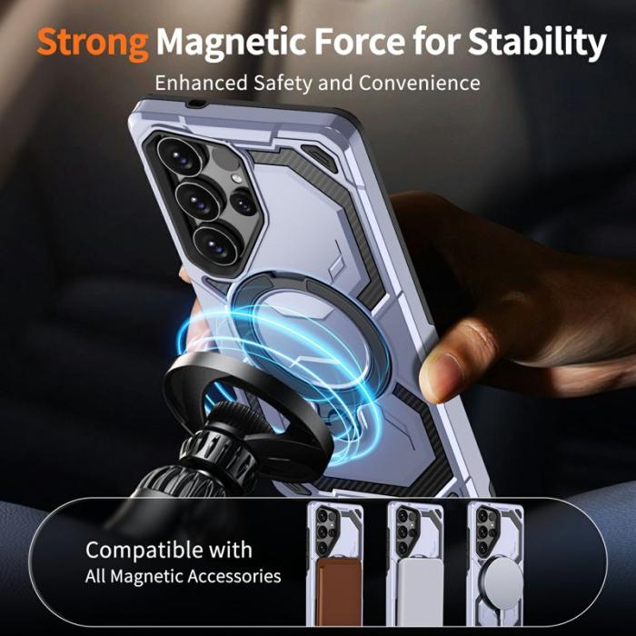 OEM - Mobilskal för Samsung Galaxy S26 Ultra Magnetiskt Ring Kickstand Plast - Ljusblå