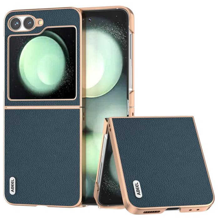 ABEEL - ABEEL Z Flip7 FE 5G Plånboksfodral Horizon Series Grön Äkta Läder