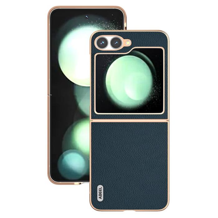 ABEEL - ABEEL Z Flip7 FE 5G Plånboksfodral Horizon Series Grön Äkta Läder