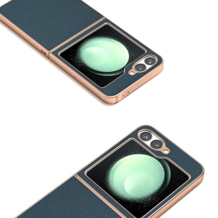 ABEEL - ABEEL Z Flip7 FE 5G Plånboksfodral Horizon Series Grön Äkta Läder