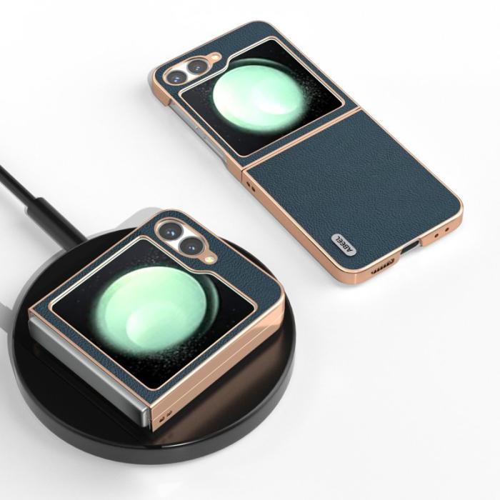 ABEEL - ABEEL Z Flip7 FE 5G Plånboksfodral Horizon Series Grön Äkta Läder