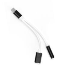 Forcell - Adapter HF/audio + charging USB-C - Jack 3,5mm Svart