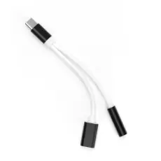 Forcell - Adapter HF/audio + charging USB-C - Jack 3.5mm Svart