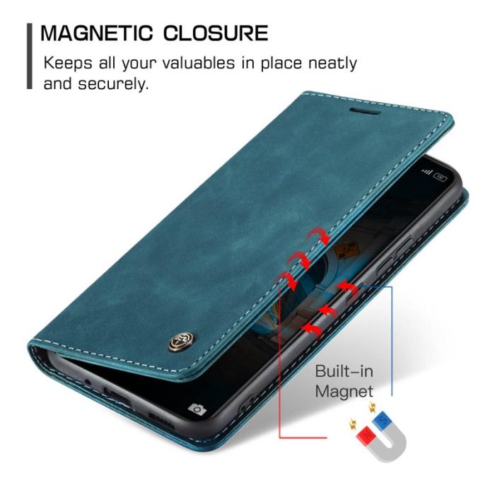 Caseme - CASEME 013 Series Mobilskal till Xiaomi 14 Automatisk Stängning Blå