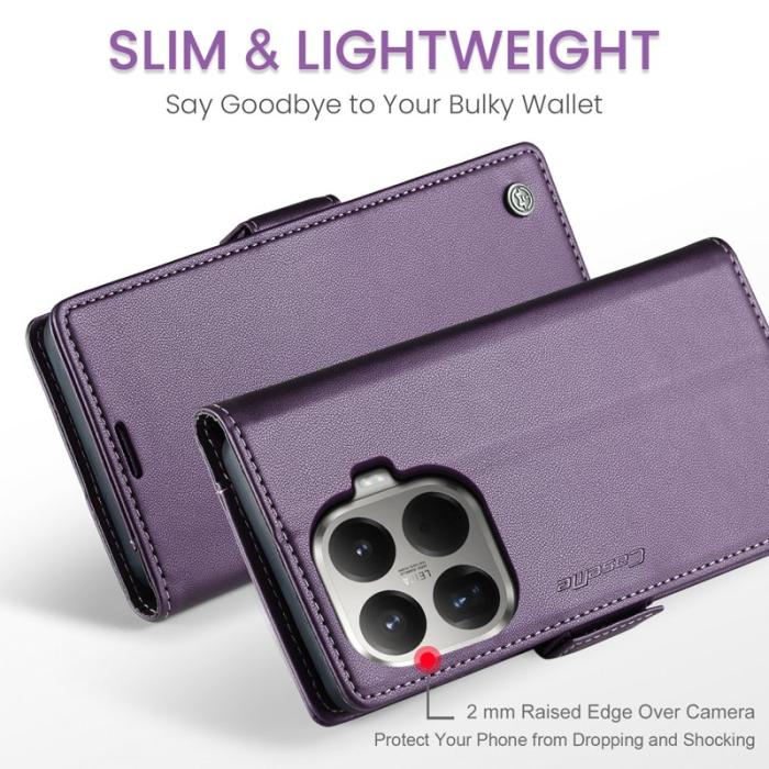 Caseme - CASEME 023 Mobilskal till Xiaomi 15T Pro RFID-Skydd Glansig Lila