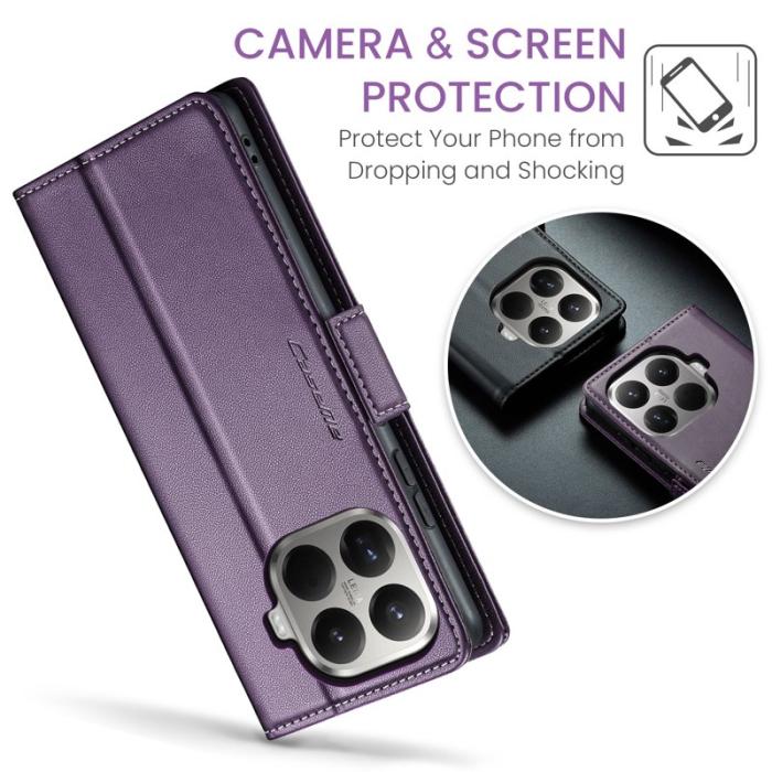 Caseme - CASEME 023 Mobilskal till Xiaomi 15T Pro RFID-Skydd Glansig Lila