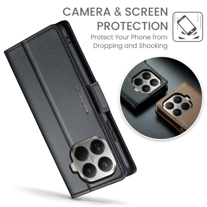 Caseme - CASEME 023 Mobilskal till Xiaomi 15T Pro RFID-Skydd Glansig Svart