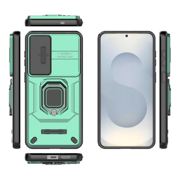 OEM - Mobilskal till Samsung Galaxy S26 Plus Plast Kickstand Skydd med Linsskydd Grön