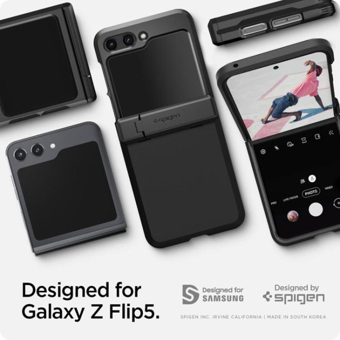UTGATT - Spigen Galaxy Z Flip 5 Mobilskal Tough Armor Pro - Svart