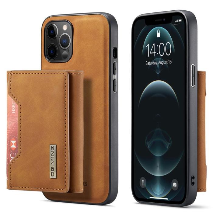 DG.MING - DG.MING Series Plånboksfodral med ning i Konstläder för iPhone 12 Pro Max - Brun