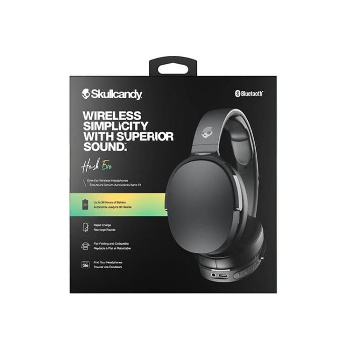 Skullcandy - SKULLCANDY Hörlurar Over-Ear Trådlös Hesh EVO - Svart