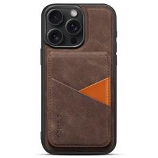ESEBLE - ESEBLE E2 f&ouml;r iPhone 16 Pro Fodral KonstL&auml;der - Brun