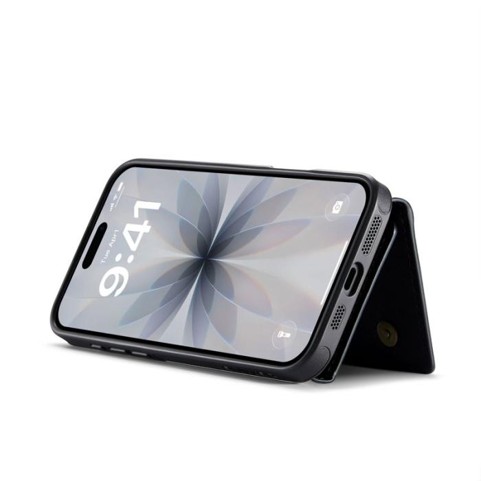 DG.MING - DG.MING M6 Series Mobilskal till iPhone 17 Magnetiskt Plånboksfodral Svart