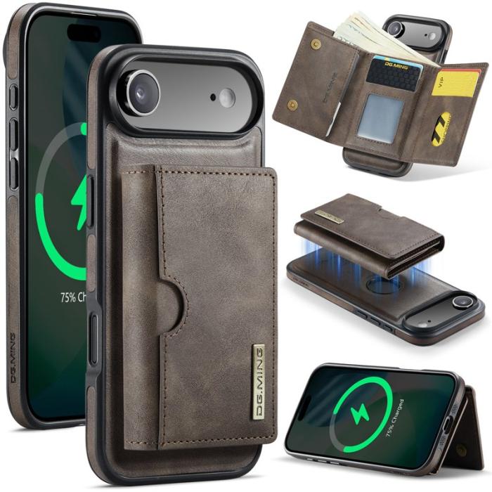 DG.MING - DG.MING M6 Series iPhone Air Plånboksfodral Magnetiskt Brun