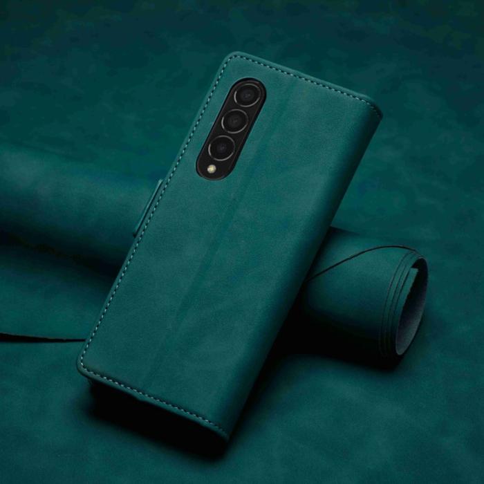 FORWENW - FORWENW F3-Series Samsung Galaxy Z Fold3 5G Plånboksfodral Konstläder - Cyan
