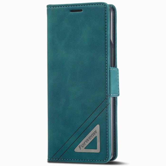 FORWENW - FORWENW F3-Series Samsung Galaxy Z Fold3 5G Plånboksfodral Konstläder - Cyan
