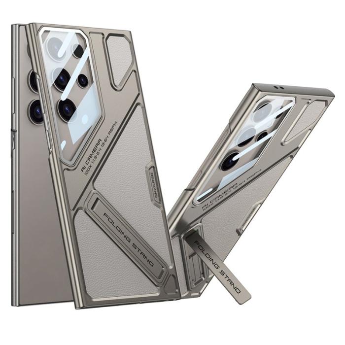 GKK - GKK Samsung Galaxy S24 Ultra Fodral Shockproof PC + PU - Grå