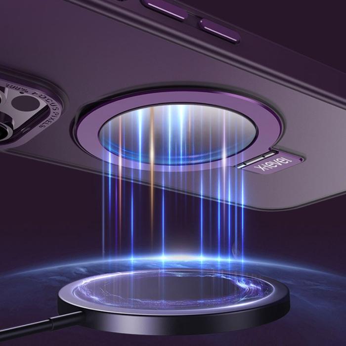 X-Level - X-LEVEL Mobilskal till iPhone 14 MagSafe Kickstand TPU+PC Transparent Vit