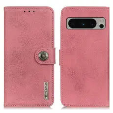 KHAZNEH - KHAZNEH Google Pixel 8 Plånboksfodral Cowhide - Rosa