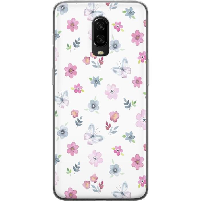 iSecrets - Mobilskal till OnePlus 6T med Blommor och fjärillar