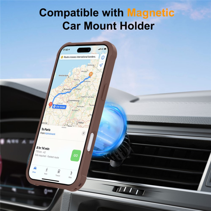 A-One Brand - iPhone 17 Pro Mobilskal MagSafe Kickstand Shockproof - Guld