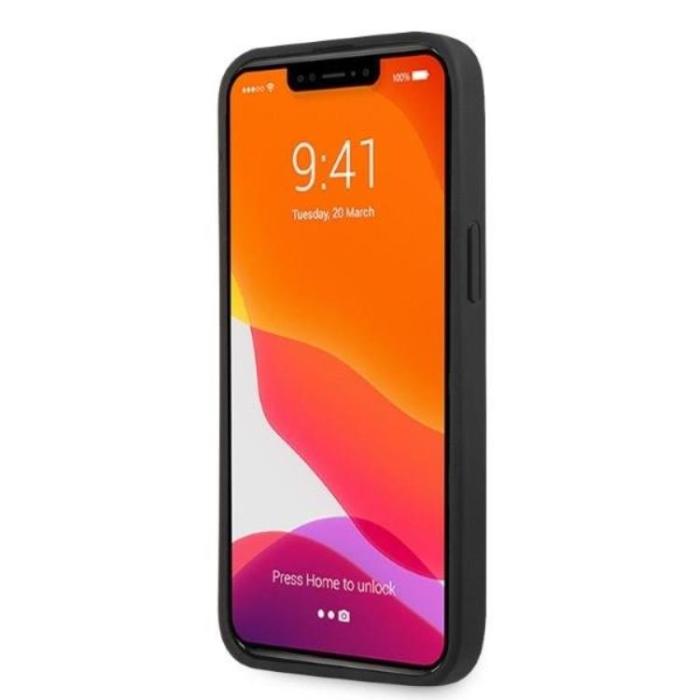 Mercedes - AMG iPhone 13 Pro Max Mobilskal Läder Curved Lines - Svart