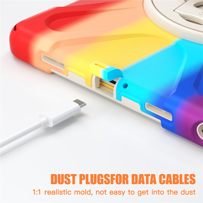 A-One Brand - Galaxy Tab A9 Plus Mobilskal Silikon Rotary Kickstand