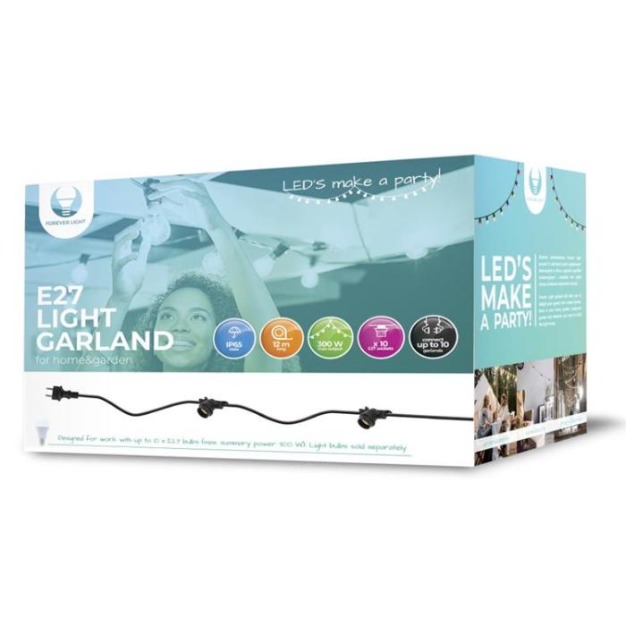 Forever Light - Forever Light Ljusgirlang 12m 10 spår E27 IP65
