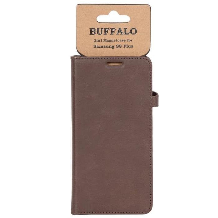 BUFFALO - BUFFALO äkta läder Mobilfodral Samsung Galaxy S8 Plus - Brun