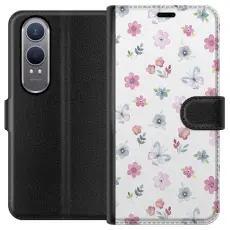 Gustaf - Pl&aring;nboksfodral till OnePlus Nord CE4 Lite med Blommor och fj&auml;rillar