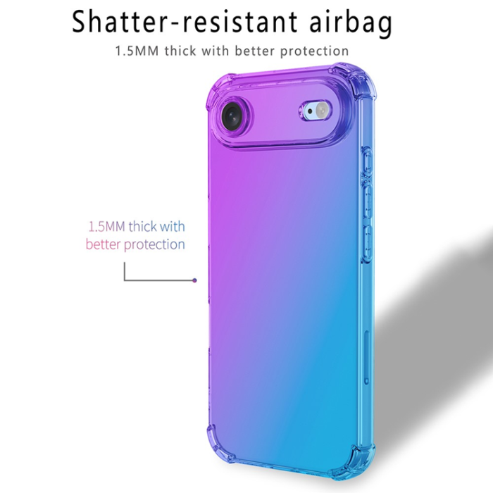 A-One Brand - iPhone Air Mobilskal Gradient Color TPU Anti-Drop - Svart/Guld