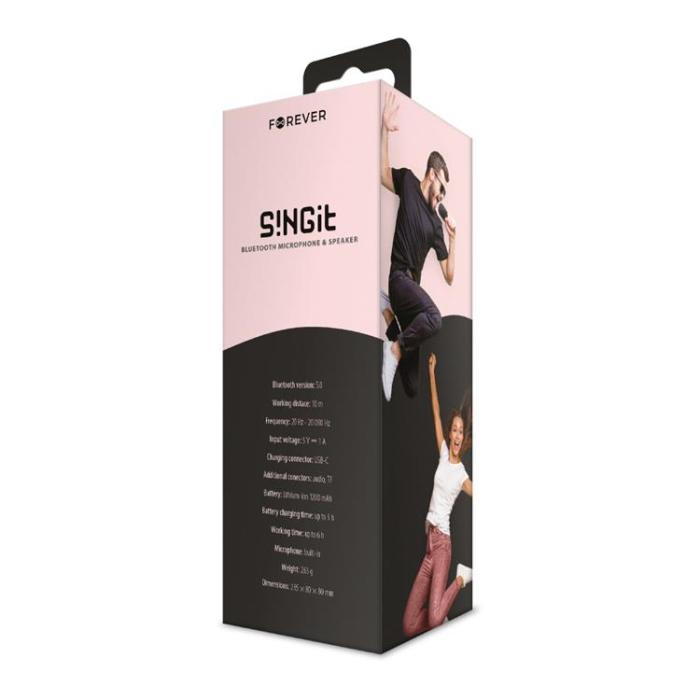 Forever - Forever Bluetooth-Mikrofon med Högtalare BMS-500 - Rosa
